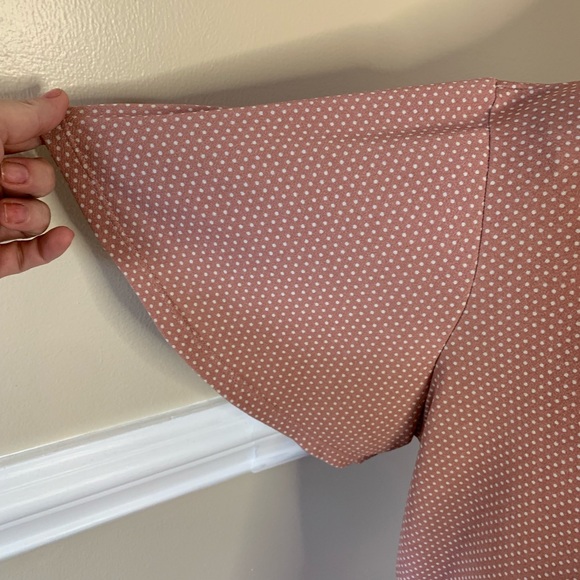 Faith and joy, women’s dusty rose blouse with gemstone collar accent, size XL - Picture 3 of 11